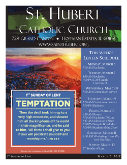 March 5, 2017 - St. Hubert