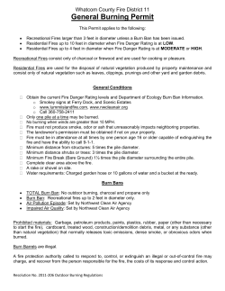 General Burning Permit - Lummi Island Fire Department