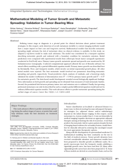 Mathematical Modeling of Tumor Growth and