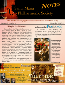 Newsletter November 15, 2015 - Santa Maria Philharmonic Society
