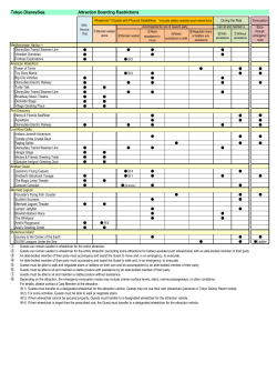 Tokyo DisneySea Attraction Boarding Restrictions