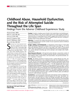 Childhood abuse, household dysfunction, and the risk of attempted