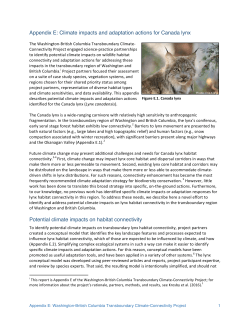 Appendix E: Climate impacts and adaptation actions for Canada