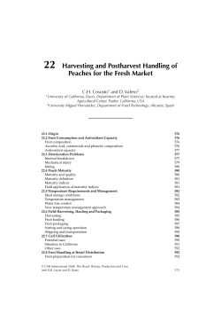Harvesting and Postharvest Handling of Peaches for the Fresh Market