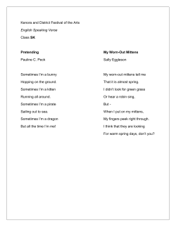 Poetry - Kenora District Festival of the Arts