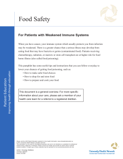 Food Safety - the University Health Network