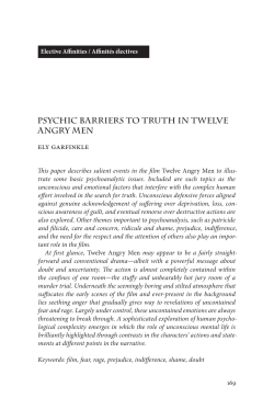 PSYCHIC BARRIERS TO TRUTH IN TWELVE ANGRY MEN Ely