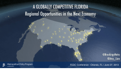 A GLOBALLY COMPETITIVE FLORIDA Regional Opportunities in