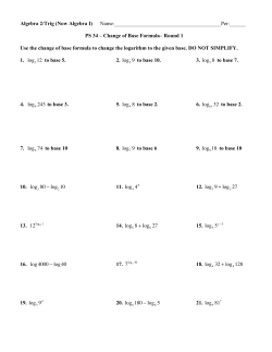 PS 34 - Change of Base Formula