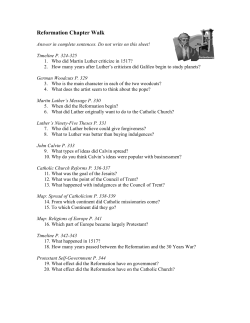 Reformation Chapter Walk