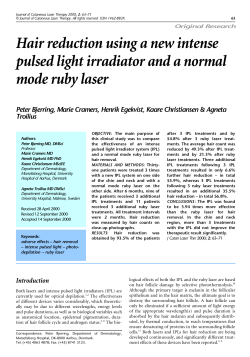 Hair reduction using a new intense pulsed light