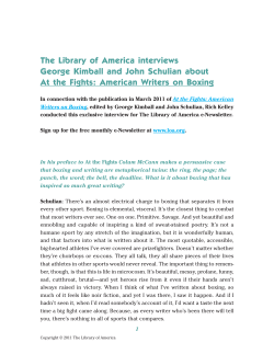 The Library of America interviews George Kimball and John