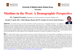 Muslims in the West: A Demographic Perspective