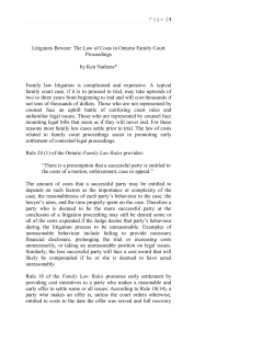 Litigators Beware: The Law of Costs in Ontario