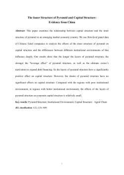 The Inner Structure of Pyramid and Capital Structure: Evidence from