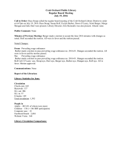 July 2016 Minutes - Crab Orchard Library District