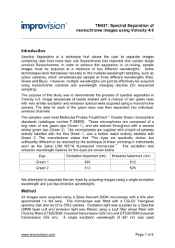 TN437: Spectral Separation of monochrome images using Volocity