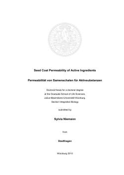 Seed Coat Permeability of Active Ingredients