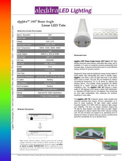 aleddra&trade; 180&ordm; Beam Angle Beam Angle Linear LED Tube