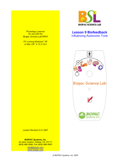Biopac Science Lab Lesson 09 - Division of Biology and Medicine