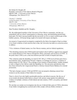 LETTER 170215 UNM baby body parts letter