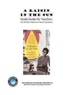 A RAISIN IN THE SUN - MRS. NEWTON`S CLASSES