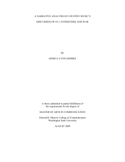 a narrative analysis of country music`s
