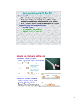Elastic vs. inelastic collisions