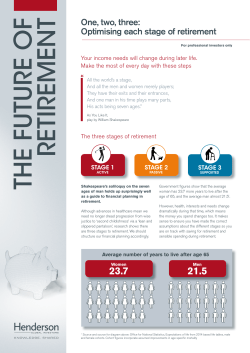 One, two, three: Optimising each stage of retirement