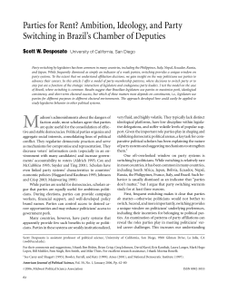 Parties for Rent? Ambition, Ideology, and Party Switching in Brazil`s