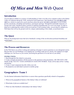 Of Mice and Men​ Web Quest
