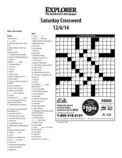 Saturday Crossword 12/6/14