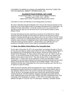 Killings by Police In Brazil: Not a Game