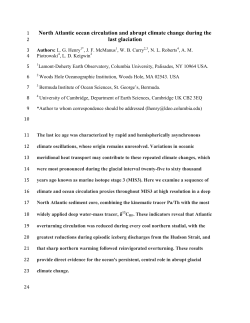 North Atlantic ocean circulation and abrupt climate change during