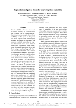 Segmentation of patent claims for improving their readability