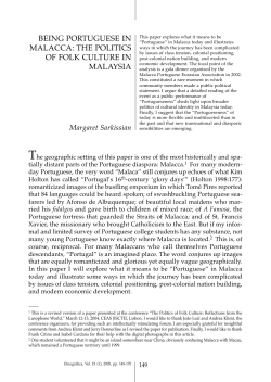 being portuguese in malacca