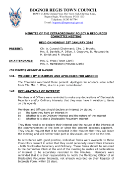 Minutes - Bognor Regis Town Council