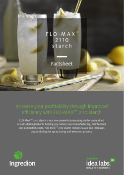 FLO-MAXTM 2110 starch Factsheet