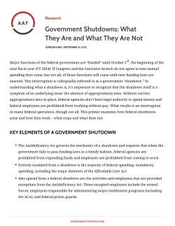 Government Shutdowns - The American Action Forum