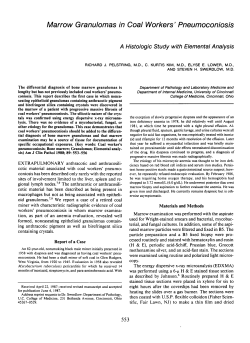 Marrow Granulomas in Coal Workers` Pneumoconiosis