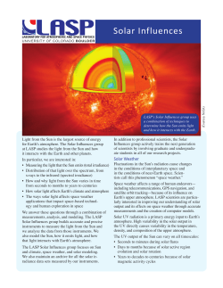 Solar Influences - Laboratory for Atmospheric and Space Physics