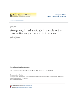 Strange bargain: a dramaturgical rationale for the comparative study