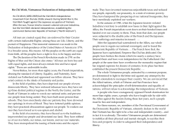 Ho Chi Minh, Vietnamese Declaration of Independence, 1945 Ho