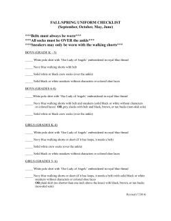 FALL/SPRING UNIFORM CHECKLIST