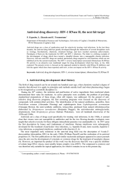 Antiviral drug discovery: HIV-1 RNase H, the next hit target