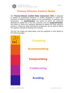 Competing Accommodating Compromising