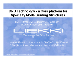 DND Technology - a Core platform for Specialty Mode