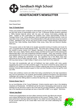 headteacher`s newsletter