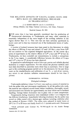 THE RELATIVE EFFECTS OF X-RAYS, GAMMA RAYS