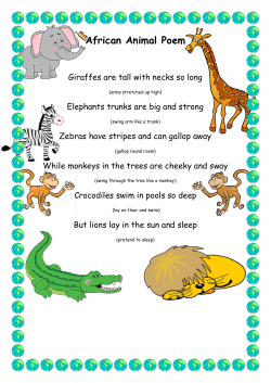 African Animal Poem - Early Years Resource Factory